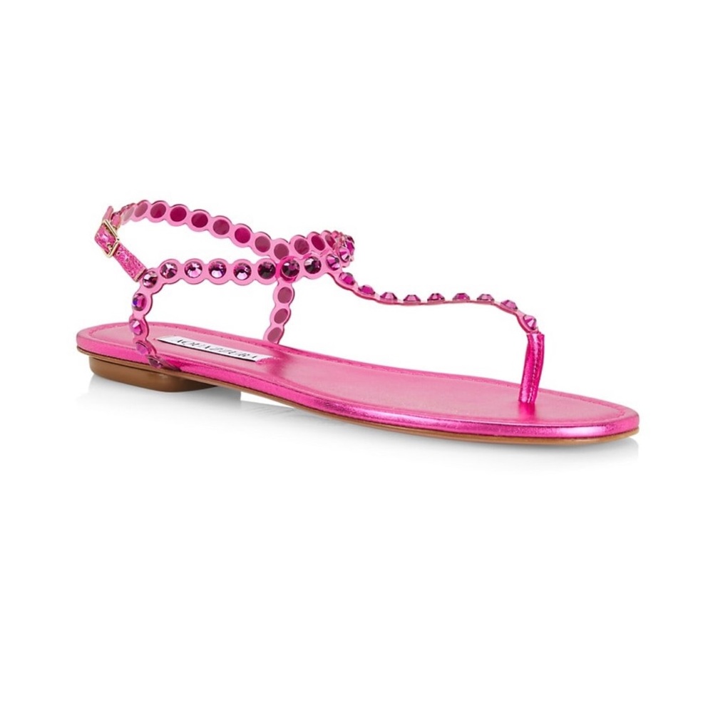 Aquazzura Tequila Plexi Flat Thong Sandals